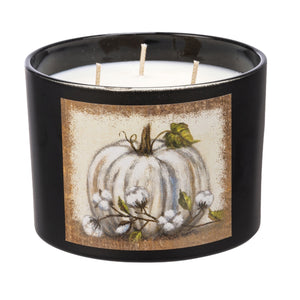 3.25" X 4.5" Large Candle Jar: White Pumpkin