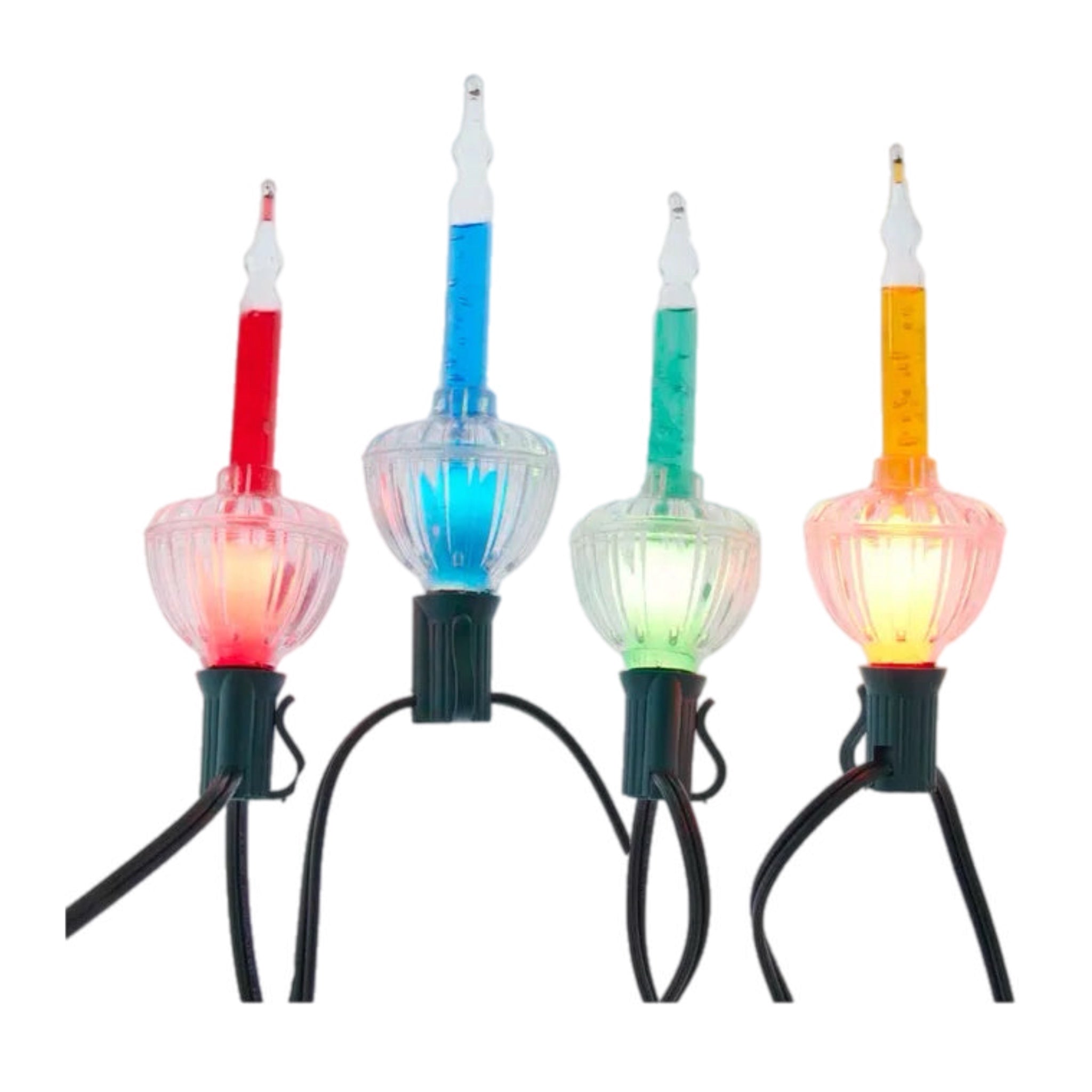 Muticoloured Bubble Lights, Set Of 7