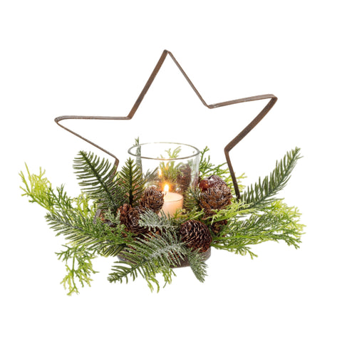 Star Tealight Candle Holder- BRONZE