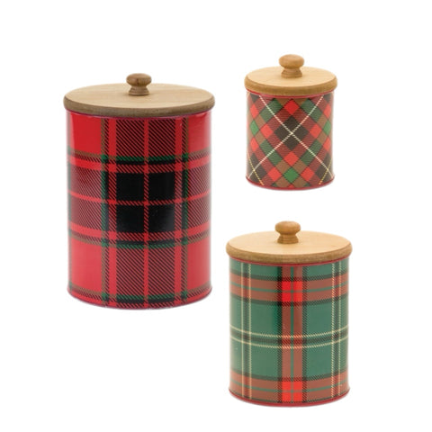 Assorted Plaid Cannister, INDIVIDUALLY SOLD