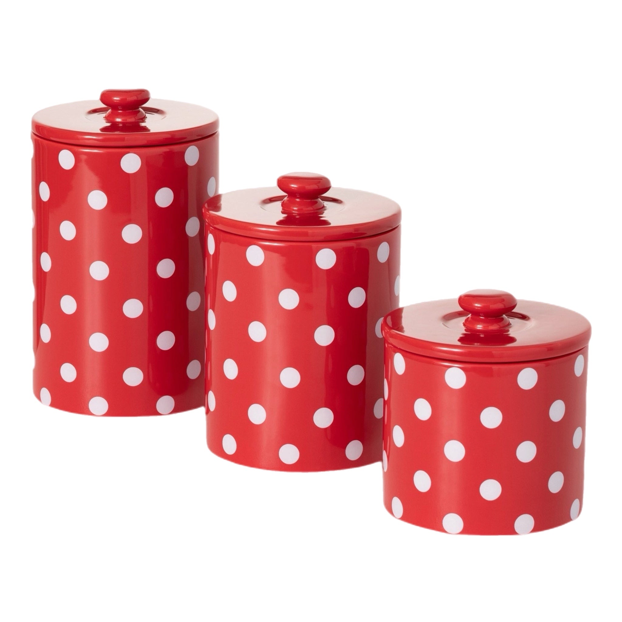 Assorted Polka Dot Cannister, INDIVIDUALLY SOLD