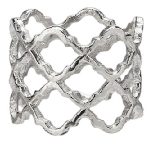 Silver Lattice Napkin Ring