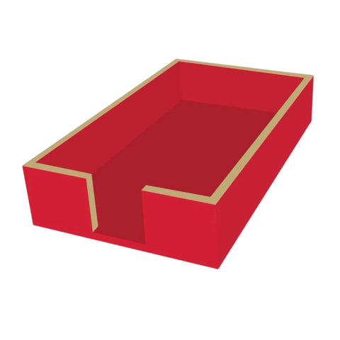Red & Gold Guest Towel Napkin Holder