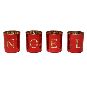 Noel Votive Candle Holder, Set Of 4