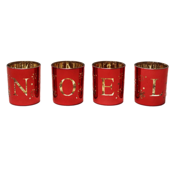Noel Votive Candle Holder, Set Of 4