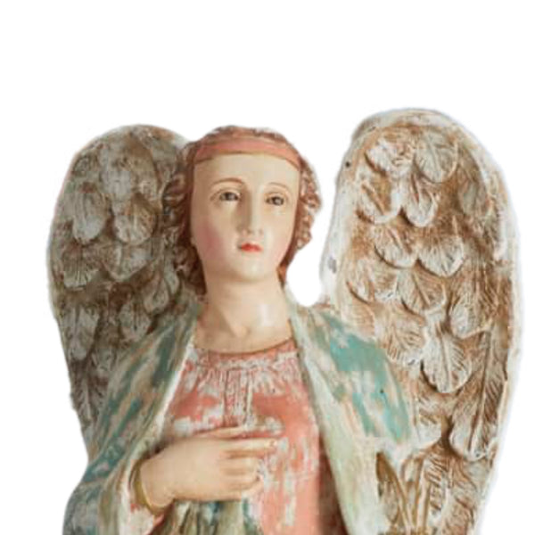 Large Antiqued Angel Statue