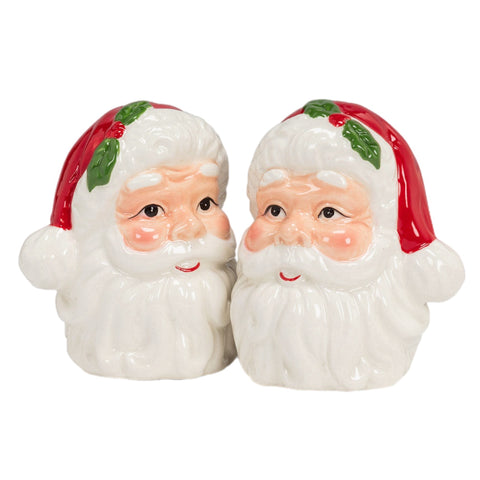 Santa Head Salt & Pepper, Set Of 2