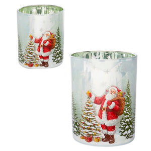 Assorted Santa Votive Candle Holder, INDIVIDUALLY SOLD