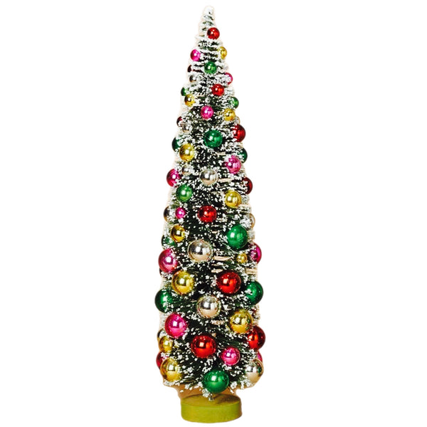 Assorted Multicoloured Bottlebrush Tree Figurine, INDIVIDUALLY SOLD