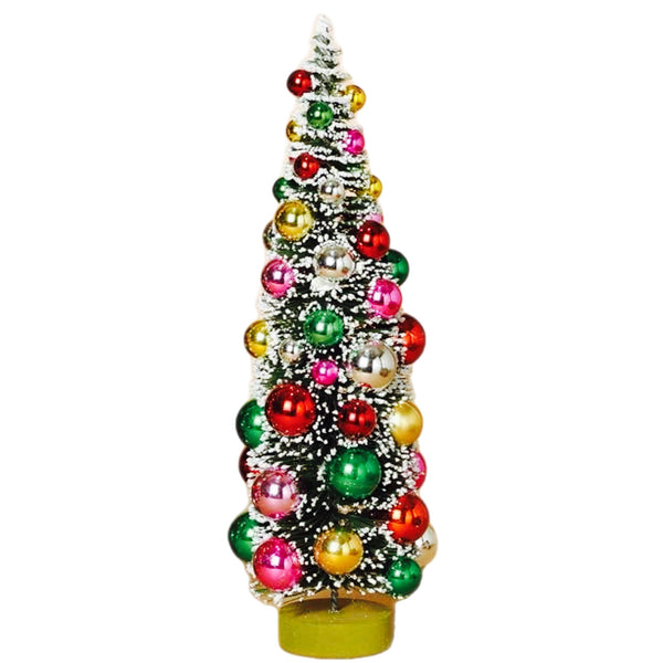 Assorted Multicoloured Bottlebrush Tree Figurine, INDIVIDUALLY SOLD