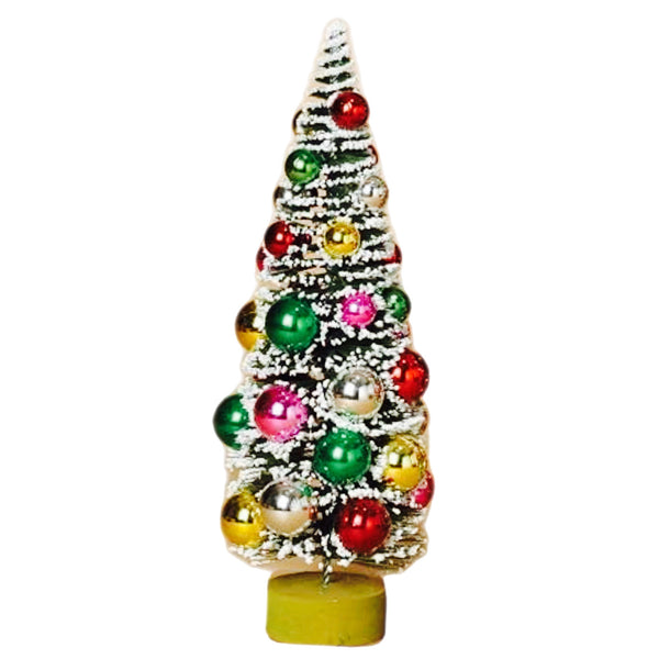 Assorted Multicoloured Bottlebrush Tree Figurine, INDIVIDUALLY SOLD