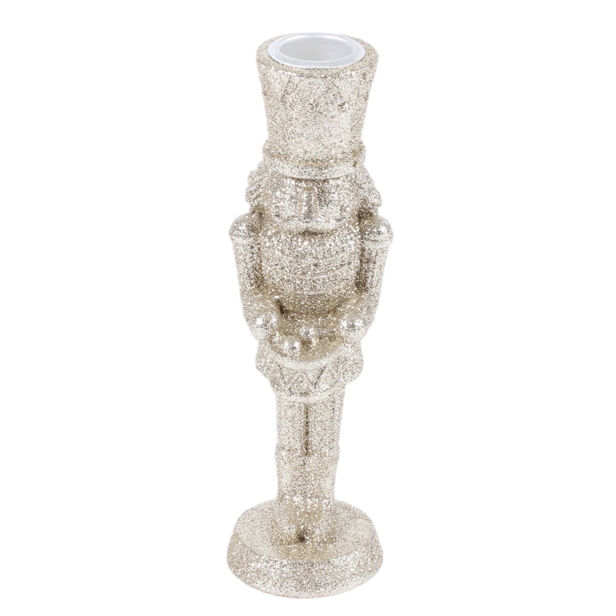 Champagne Nutcracker Taper Candle Holder