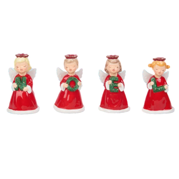 NOEL Angel Taper Candle Holder, Set Of 4