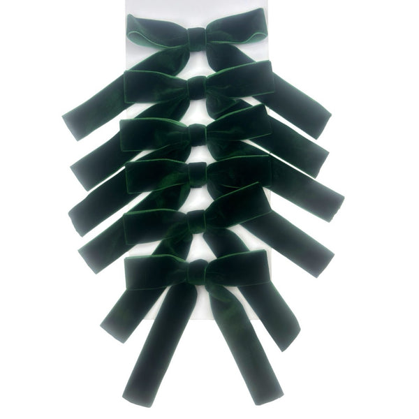 Green Bows, Set of 6