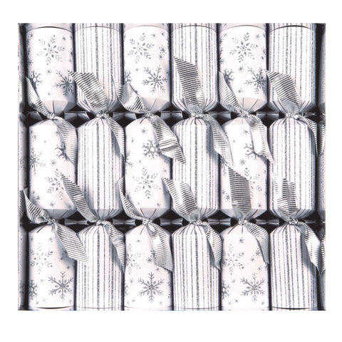 Snowflakes & Stripes Crackers, Set Of 6