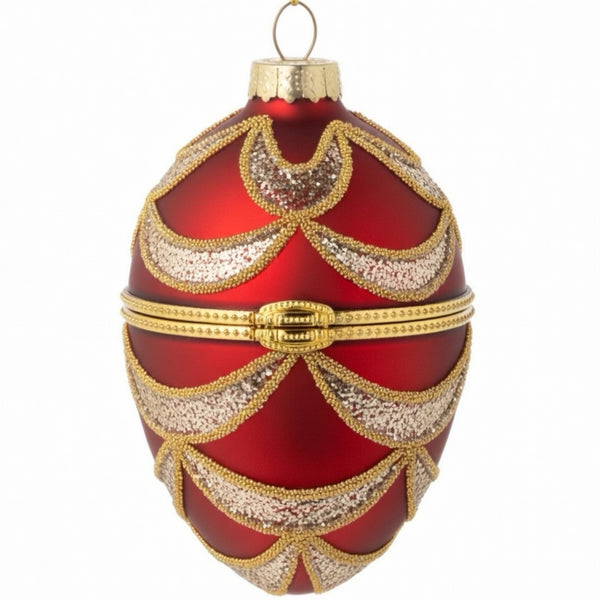 Large Red Swag Egg Kismet Ball