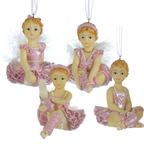 Assorted Pink Ballerina Ornament, INDIVIDUALLY SOLD