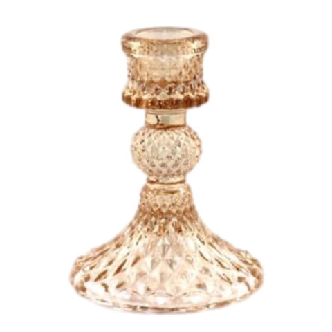 Depression Glass Taper Candle Holder: SMALL BRONZE