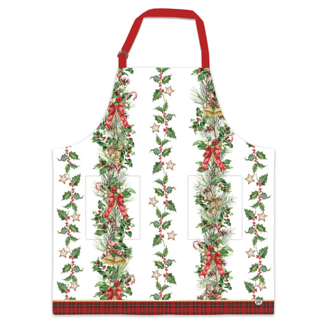 Michel Design Works Adult Apron: Holiday Garland