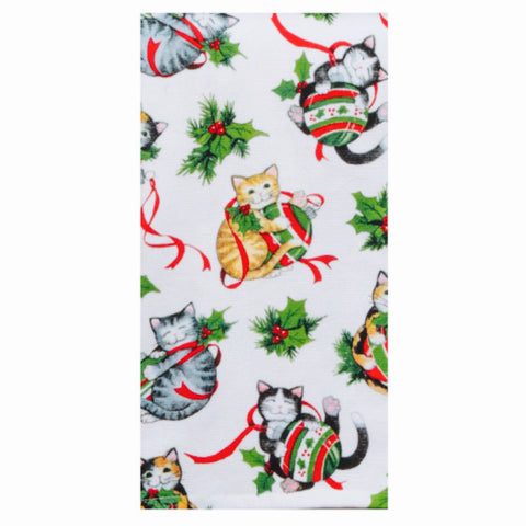 Tangled Cats Terry Tea Towel