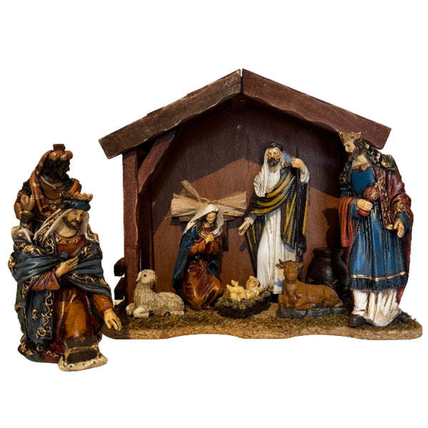 Jewel-tone Nativity Set Of 8