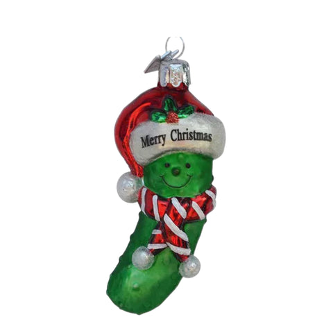 Merry Christmas Smiling Pickle Ornament