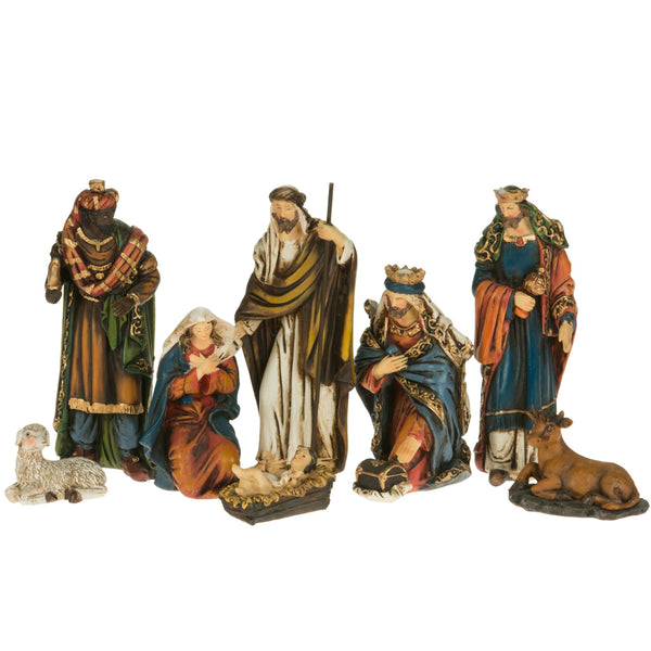 Jewel-tone Nativity Set Of 8
