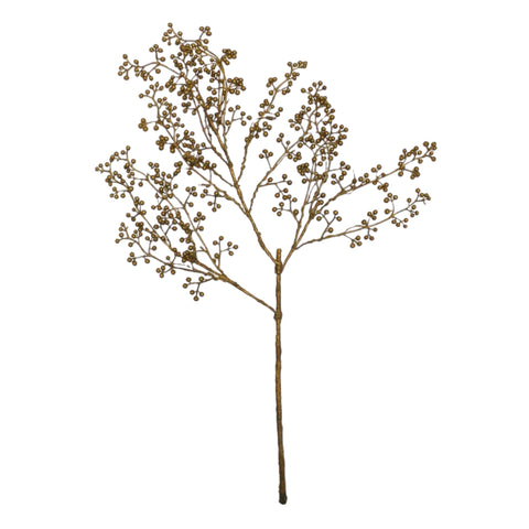 Bronze Glittered Blossom Spray