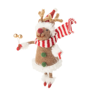 Reindeer Wearing A Scarf Ornament