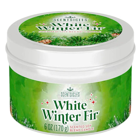 White Winter Fir Candle