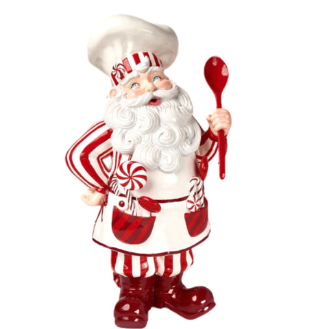 Peppermint Santa Figurine