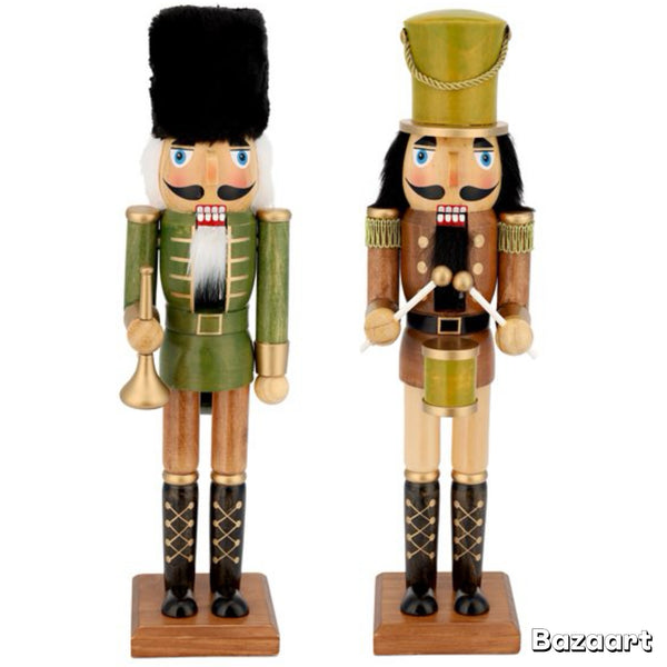 Assorted 14" Green Holiday Nutcracker, INDIVIDUALLY SOLD