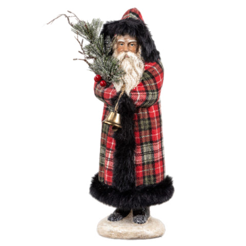 17.5" Large Tartan Santa Figurine