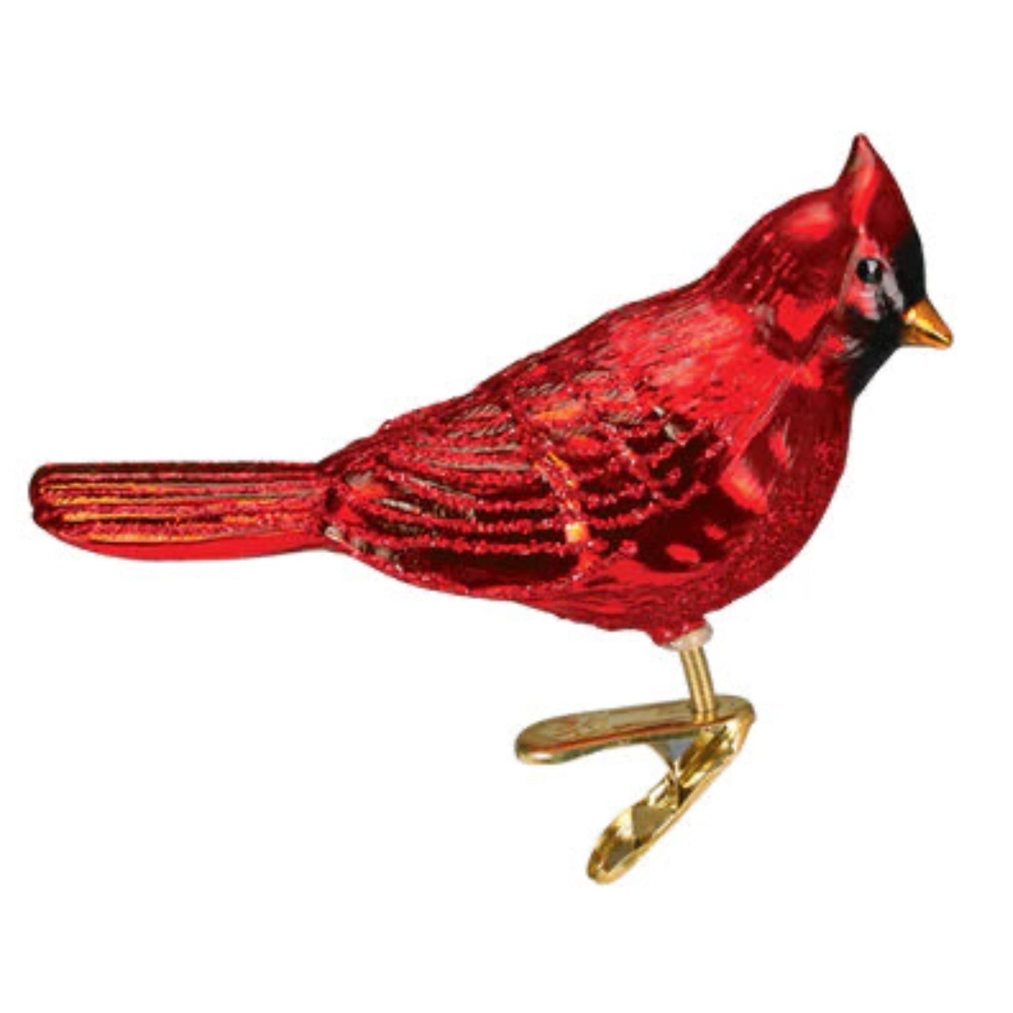 Northern Cardinal Clip On Bird Ornament