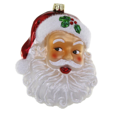 Retro Santa Head Ornament