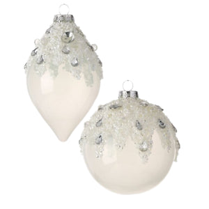 Assorted White Jewelled Ball, INDIVIDUALLY SOLD