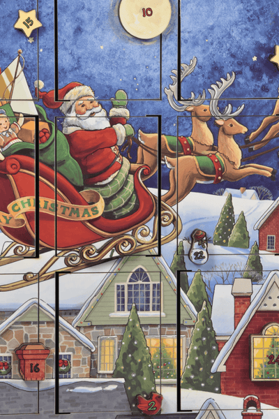 Fillable Santa's Sleigh Advent Calendar Countdown