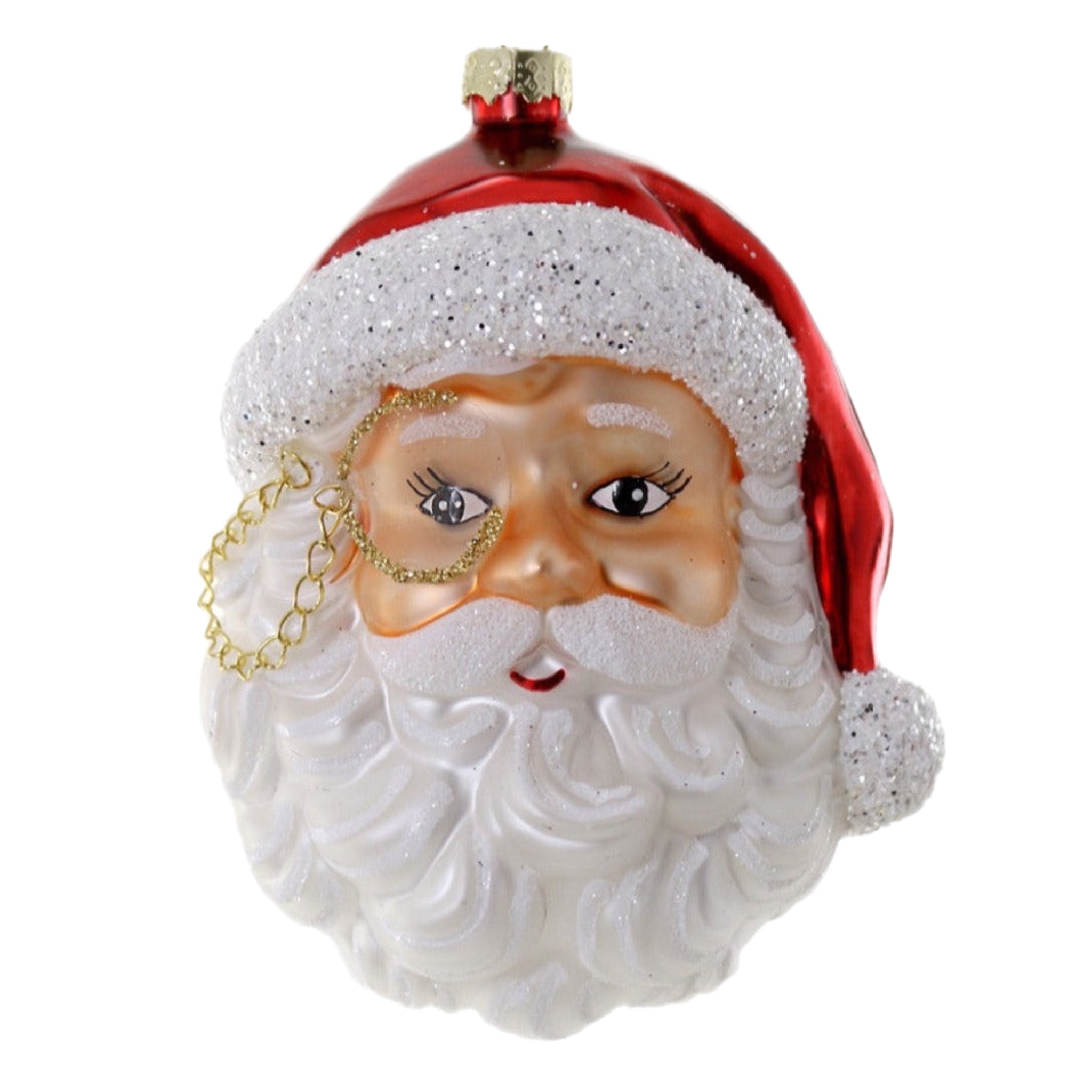 Santa Wearing Monocle Ornament