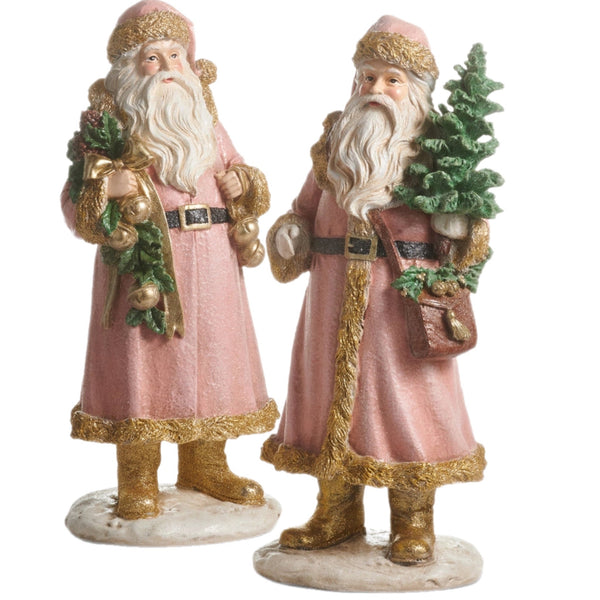 Assorted Pink Santa Figurine, INDIVIDUALLY SOLD