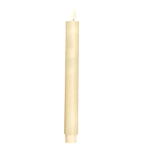 1" X 9" Taper Flameless Candle: Cream