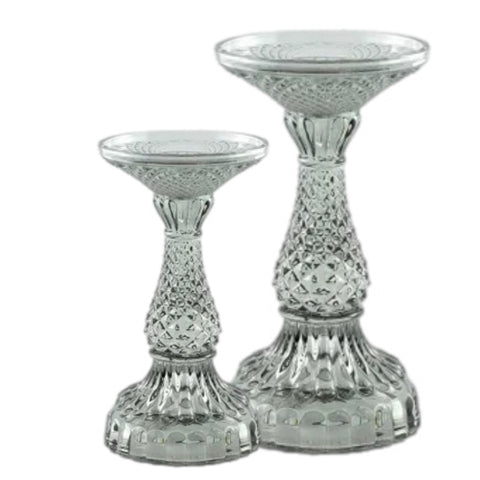 Assorted Glass Pillar Candle Holder, INDIVIDUALLY SOLD