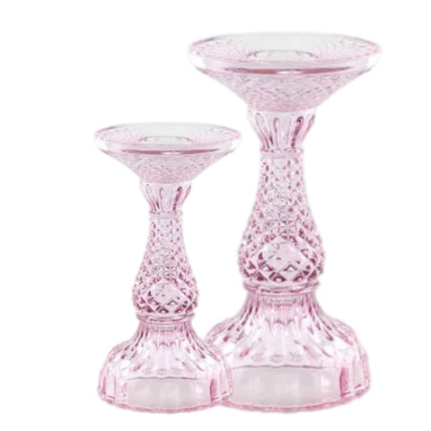 Assorted Glass Pillar Candle Holder, INDIVIDUALLY SOLD
