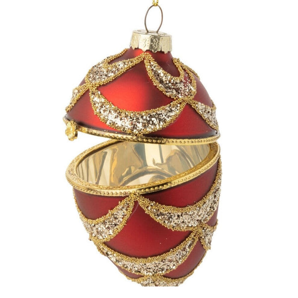 Large Red Swag Egg Kismet Ball