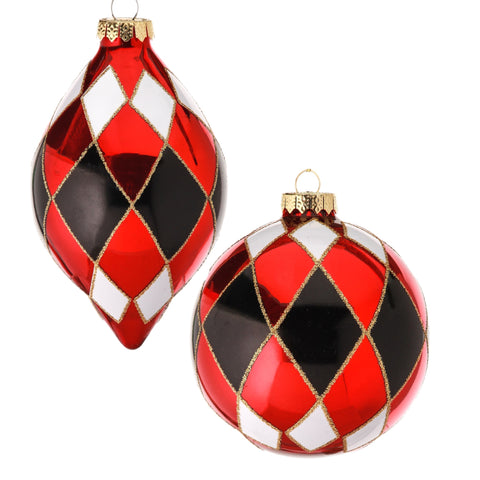 Assorted Red, White And Black Checkered Ball, INDIVIDUALLY SOLD