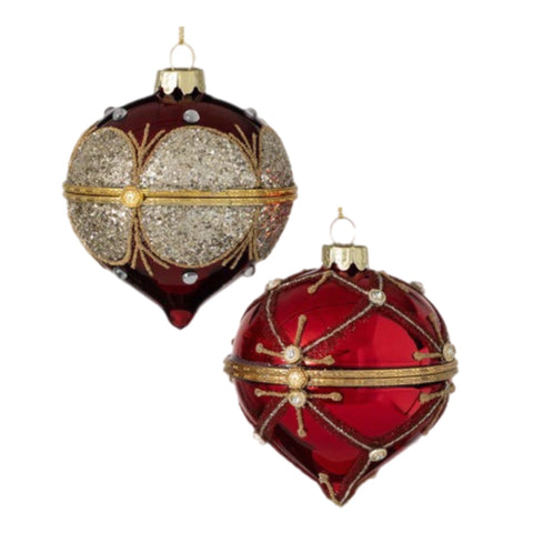 Assorted Red And Gold Hinged Ball, INDIVIDUALLY SOLD