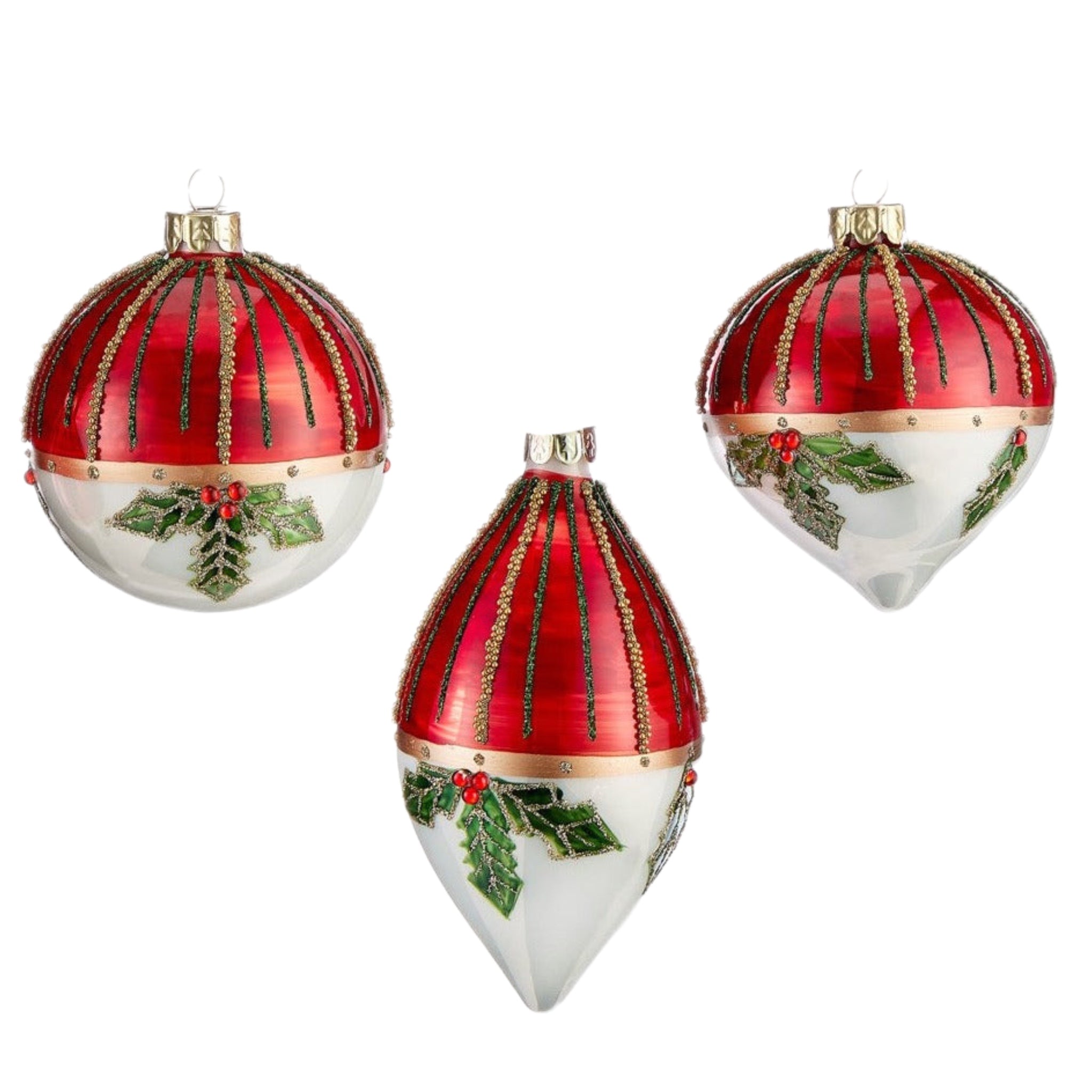 Assorted Plaid And Holly Ball, INDIVIDUALLY SOLD