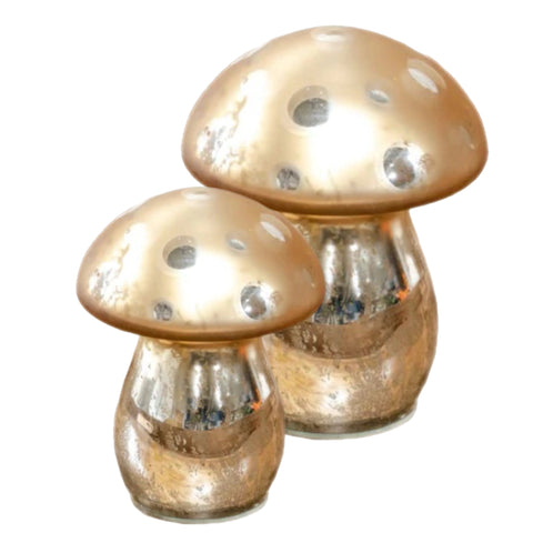 Assorted Gold Mushroom Figurine, INDIVIDUALLY SOLD