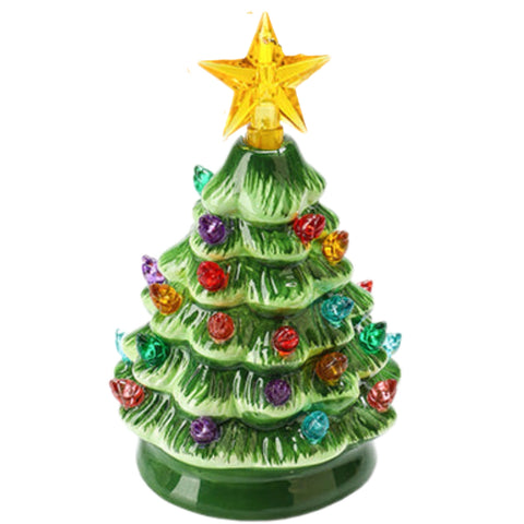5" Green Ceramic Tree Ornament