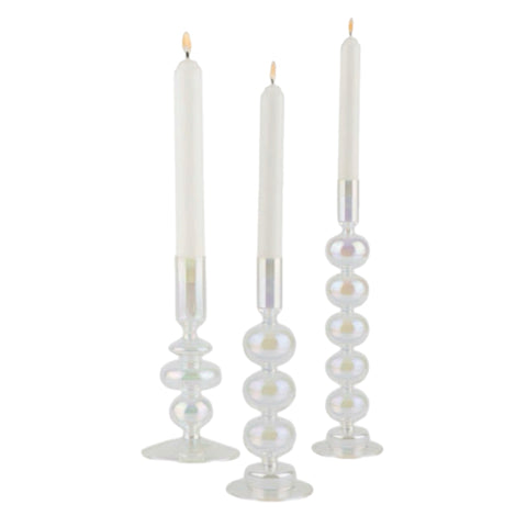 Assorted Iridescent Taper Candle Holder, INDIVIDUALLY SOLD