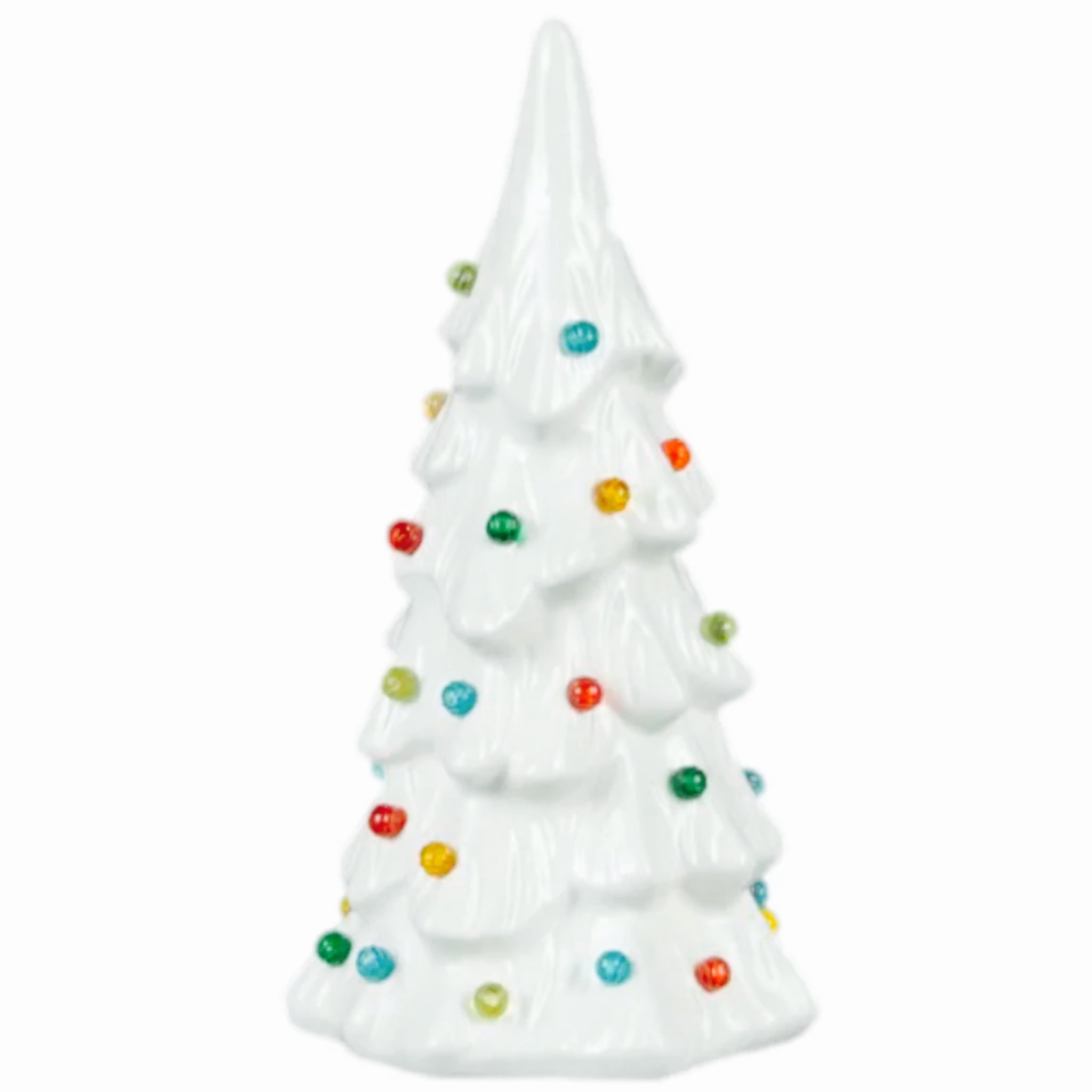 8" White Ceramic Tree Figurine